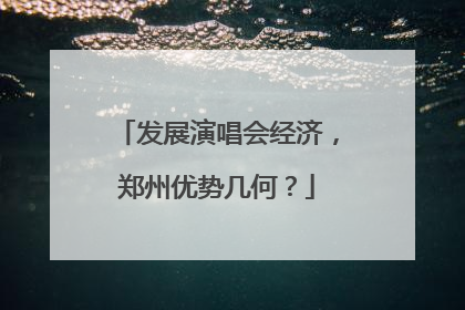 发展演唱会经济，郑州优势几何？