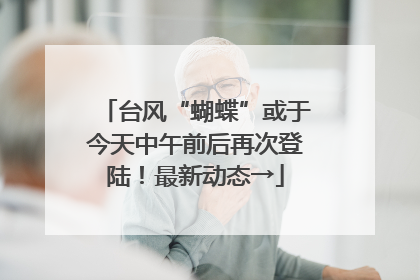 台风“蝴蝶”或于今天中午前后再次登陆！最新动态→