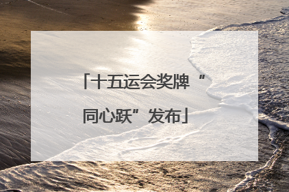 十五运会奖牌“同心跃”发布