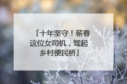 十年坚守！蕲春这位女司机，驾起乡村便民桥