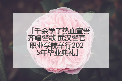 千余学子热血宣誓齐唱警歌 武汉警官职业学院举行2025年毕业典礼