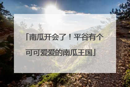 南瓜开会了！平谷有个可可爱爱的南瓜王国