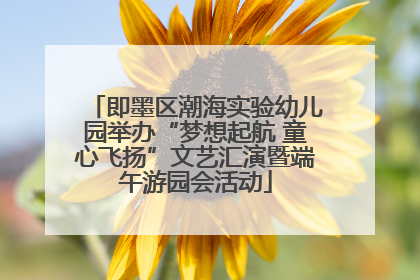 即墨区潮海实验幼儿园举办“梦想起航 童心飞扬”文艺汇演暨端午游园会活动
