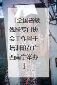 全国省级残联专门协会工作骨干培训班在广西南宁举办