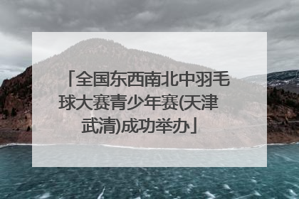 全国东西南北中羽毛球大赛青少年赛(天津武清)成功举办