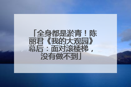 全身都是淤青！陈丽君《我的大观园》幕后：面对滚楼梯，没有做不到
