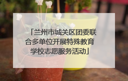 兰州市城关区团委联合多单位开展特殊教育学校志愿服务活动