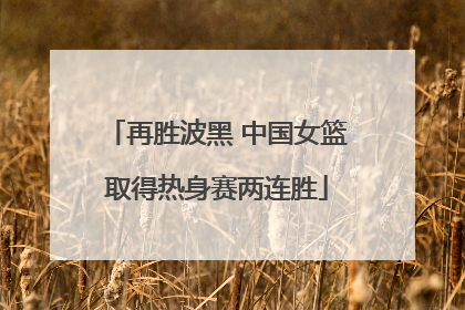 再胜波黑 中国女篮取得热身赛两连胜