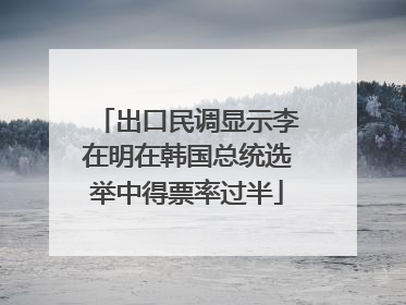 出口民调显示李在明在韩国总统选举中得票率过半