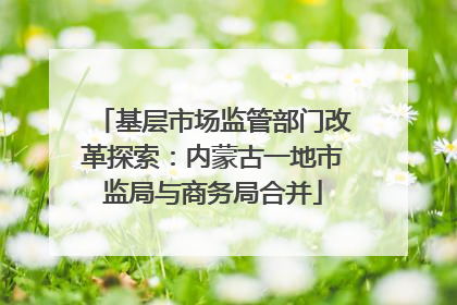 基层市场监管部门改革探索：内蒙古一地市监局与商务局合并