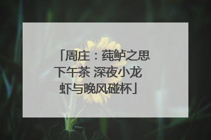 周庄：莼鲈之思下午茶 深夜小龙虾与晚风碰杯