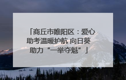 商丘市睢阳区：爱心助考温暖护航 向日葵助力“一举夺魁”