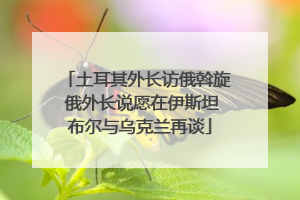 土耳其外长访俄斡旋 俄外长说愿在伊斯坦布尔与乌克兰再谈