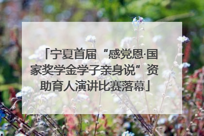 宁夏首届“感党恩·国家奖学金学子亲身说”资助育人演讲比赛落幕