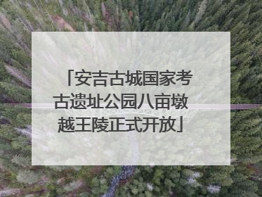 安吉古城国家考古遗址公园八亩墩越王陵正式开放