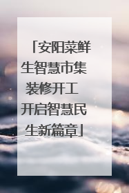 安阳菜鲜生智慧市集装修开工 开启智慧民生新篇章