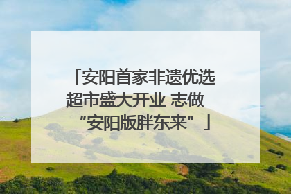 安阳首家非遗优选超市盛大开业 志做“安阳版胖东来”
