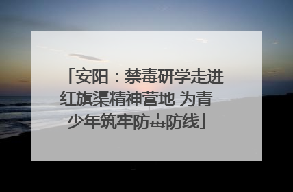 安阳：禁毒研学走进红旗渠精神营地 为青少年筑牢防毒防线