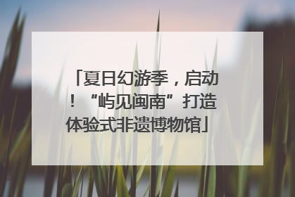 夏日幻游季，启动！“屿见闽南”打造体验式非遗博物馆