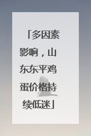 多因素影响，山东东平鸡蛋价格持续低迷