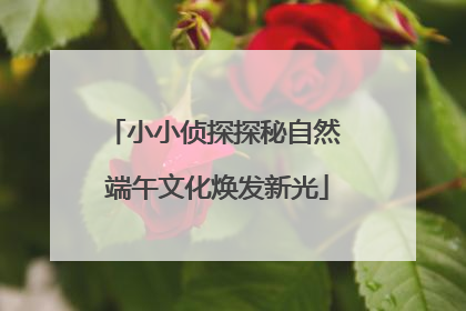 小小侦探探秘自然 端午文化焕发新光
