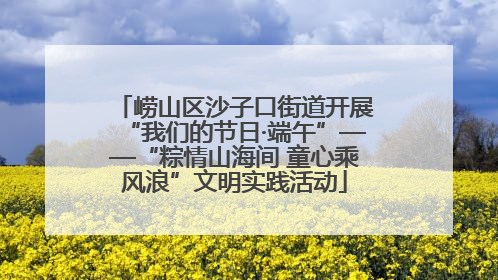 崂山区沙子口街道开展“我们的节日·端午”——“粽情山海间 童心乘风浪”文明实践活动