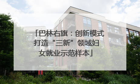 巴林右旗：创新模式 打造“三新”领域妇女就业示范样本