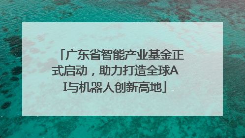 广东省智能产业基金正式启动，助力打造全球AI与机器人创新高地