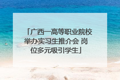 广西一高等职业院校举办实习生推介会 岗位多元吸引学生
