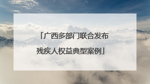 广西多部门联合发布残疾人权益典型案例