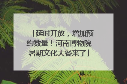 延时开放，增加预约数量！河南博物院暑期文化大餐来了