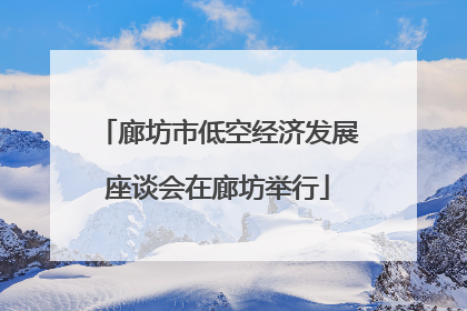 廊坊市低空经济发展座谈会在廊坊举行