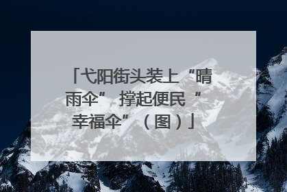 弋阳街头装上“晴雨伞” 撑起便民“幸福伞”（图）