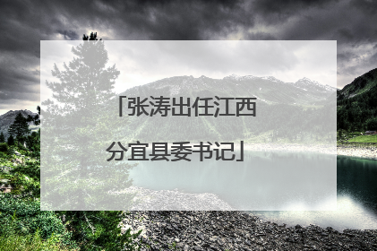 张涛出任江西分宜县委书记