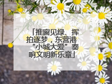 推窗见绿、挥拍逐梦，东营港“小城大爱”奏响文明新乐章