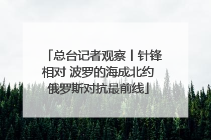 总台记者观察丨针锋相对 波罗的海成北约俄罗斯对抗最前线