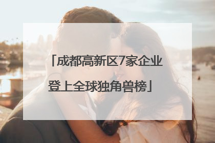 成都高新区7家企业登上全球独角兽榜