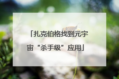 扎克伯格找到元宇宙“杀手级”应用