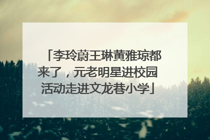 李玲蔚王琳黄雅琼都来了，元老明星进校园活动走进文龙巷小学
