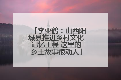 李亚鹤：山西阳城县推进乡村文化记忆工程 这里的乡土故事很动人