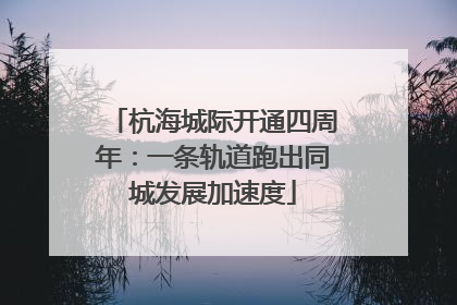 杭海城际开通四周年：一条轨道跑出同城发展加速度