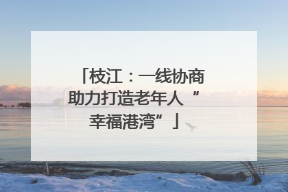 枝江：一线协商助力打造老年人“幸福港湾”