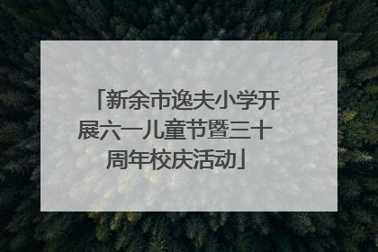 新余市逸夫小学开展六一儿童节暨三十周年校庆活动