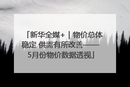 新华全媒+｜物价总体稳定 供需有所改善——5月份物价数据透视