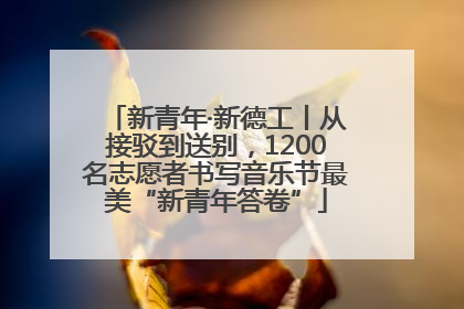 新青年·新德工丨从接驳到送别，1200名志愿者书写音乐节最美“新青年答卷”