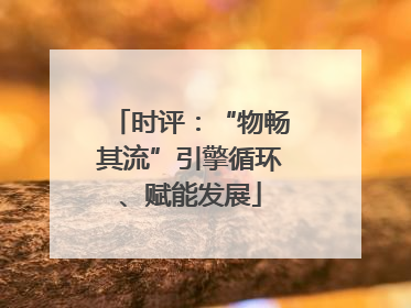 时评：“物畅其流”引擎循环、赋能发展