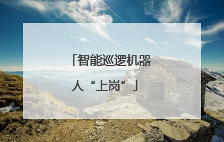 智能巡逻机器人“上岗”