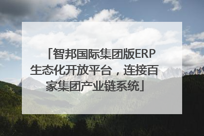 智邦国际集团版ERP生态化开放平台，连接百家集团产业链系统