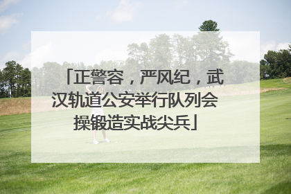 正警容，严风纪，武汉轨道公安举行队列会操锻造实战尖兵