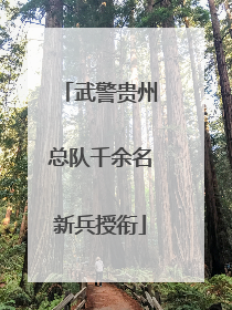 武警贵州总队千余名新兵授衔